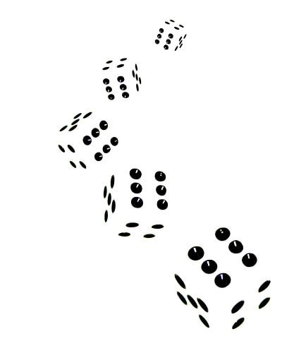 Tumbling Dice Chain White