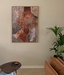 Metaal en Mystiek – Abstract schilderij met rijke texturen