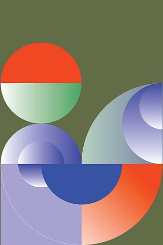 Kleurrijke geometrische balans