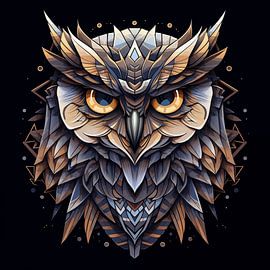 Geometrische Eule dunkel