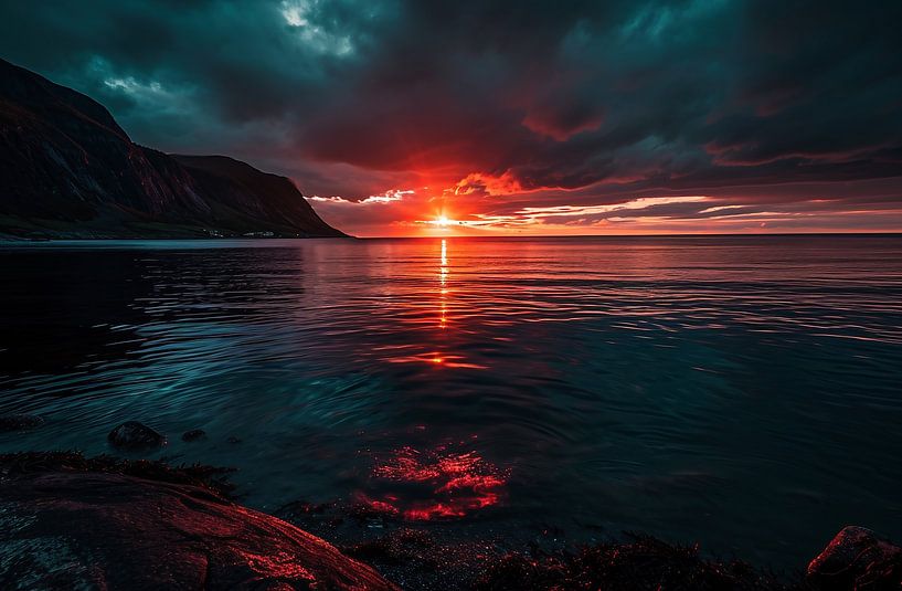 Magisches Licht am Fjord von fernlichtsicht