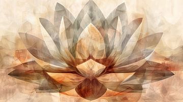 Abstracte lotusbloem van Thea