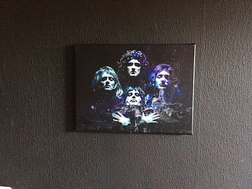 Kundenfoto: Queen Bohemian Rhapsody Abstract in Türkisblau-Violett von Art By Dominic