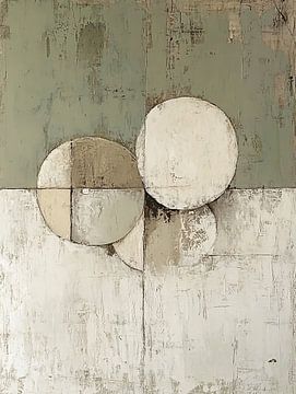 Kalme Groen Witte Compositie van Zen en Meer