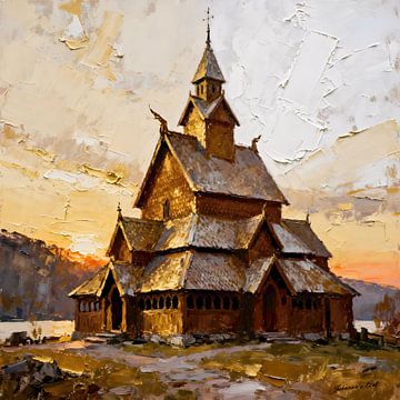 Borgund Stave Church, Norway von Johannas Art Creations