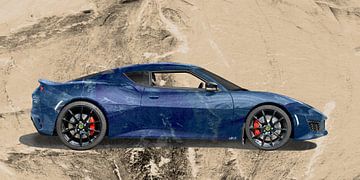 Lotus Evora 400 Art Car in blauw van aRi F. Huber