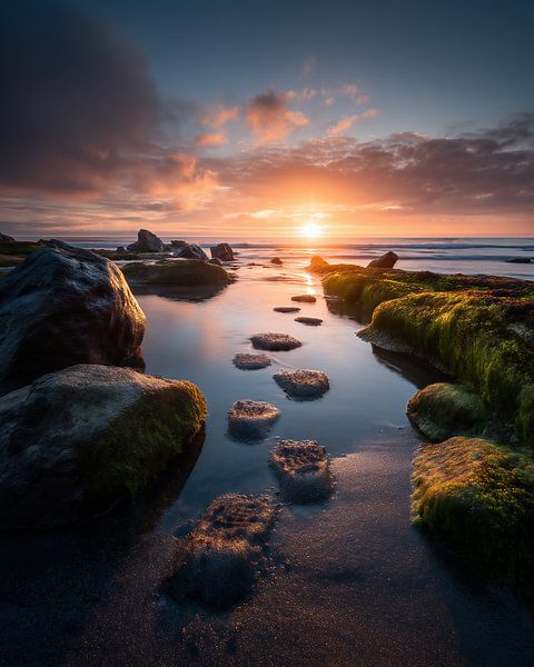 Licht über dem Horizont von fernlichtsicht