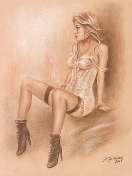 Sexy Meisje met hoge hakken van Marita Zacharias