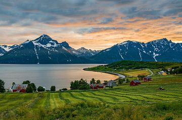 Vue de l'île de Lyngen, Norvège