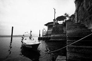 Lago Maggiore, Italië (zwart-wit)