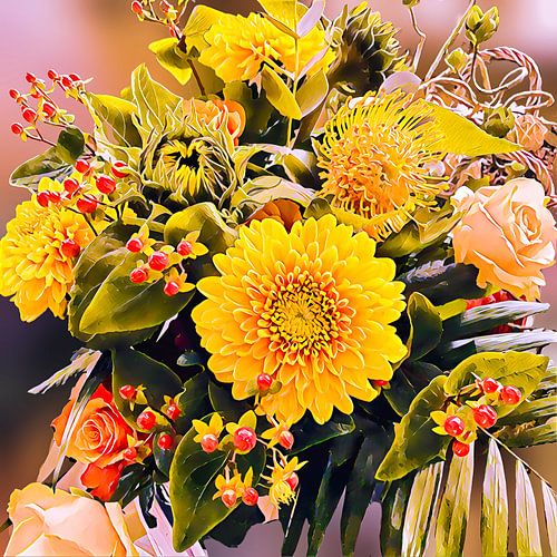 Kleurige bos bloemen