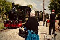 Nostalgic steam train scene