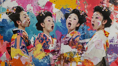 Japanese Geisha painting