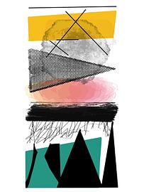 Modern Geometric Abstract – Color Shapes & Textures by Space Monkeys NFT