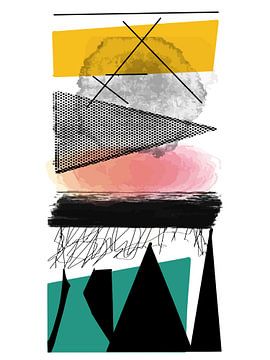 Modern Geometric Abstract – Color Shapes & Textures by Space Monkeys NFT