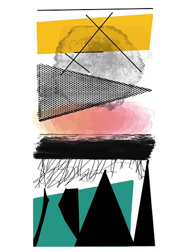 Modern Geometric Abstract – Color Shapes & Textures