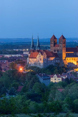 Schloss & Kirche St.Servatius am AbendSachsen-Anhalt