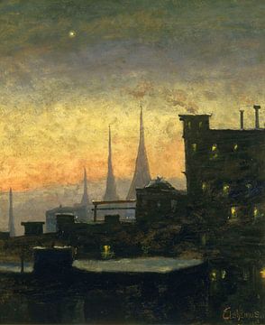 Louis Eilshemius, New Yorker Dächer - 1908 von Atelier Liesjes