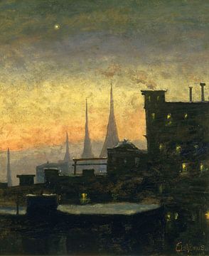 Louis Eilshemius, Toits de New York - 1908 sur Atelier Liesjes