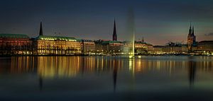 Hamburg - Abends an der Alster