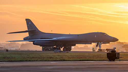 Rockwell B-1B Lancer strategic bomber.