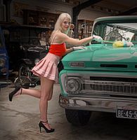Girl truck cleaning