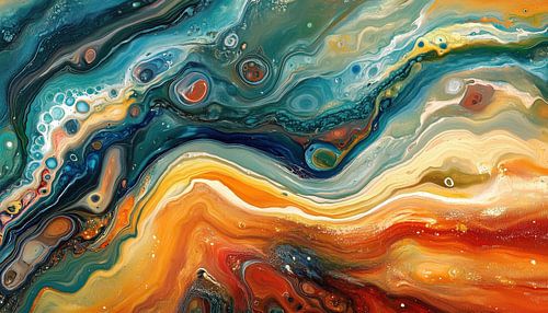 Abstraktes Mineralien-Panorama