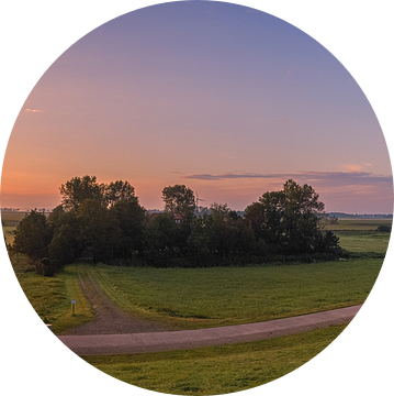 Panorama foto van de vuurtoren van Pilsum