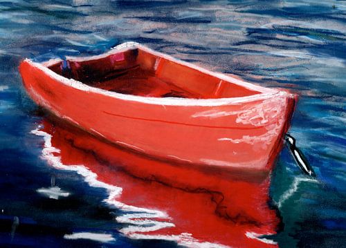 The red rowboat by Catharina Mastenbroek