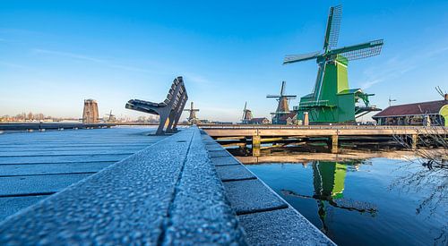 Lichte nachtvorst, Zaanse Schans