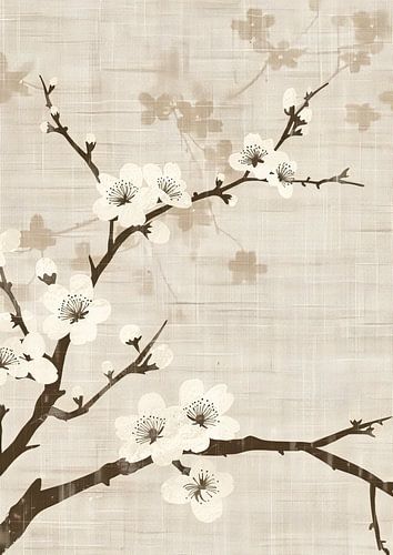 Peinture florale Rosée de printemps | Éveil printanier en douceur