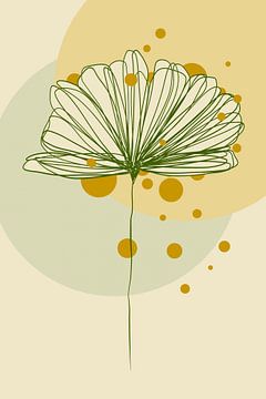 Flower in  the yellow rain van Ankie Kooi
