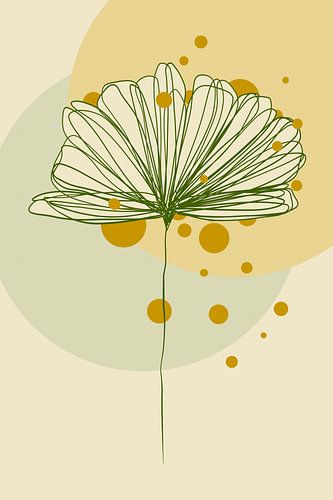 Flower in the yellow rain