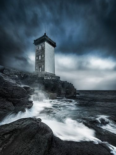 Vuurtoren in Bretagne, Frankrijk.
