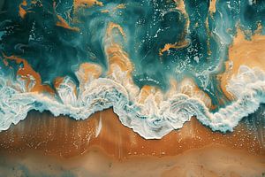 Abstrakte Wellen an der Küste von Thea