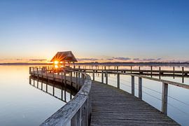 Jetty at sunrise on Lake Hemmelsdorf by Sven-Erik Arndt