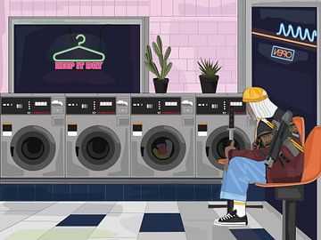 cyber punk laundromat