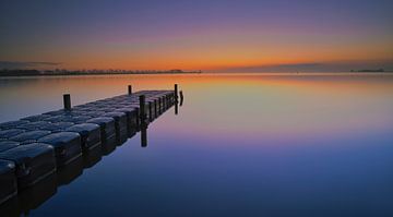 swimming jetty on the stet in akersloot
