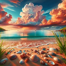 Sunset Serenity by the Shore by RavenC Store