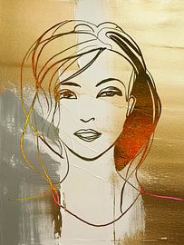 Abstract-Woman-gold - 4 by Studio Pieternel