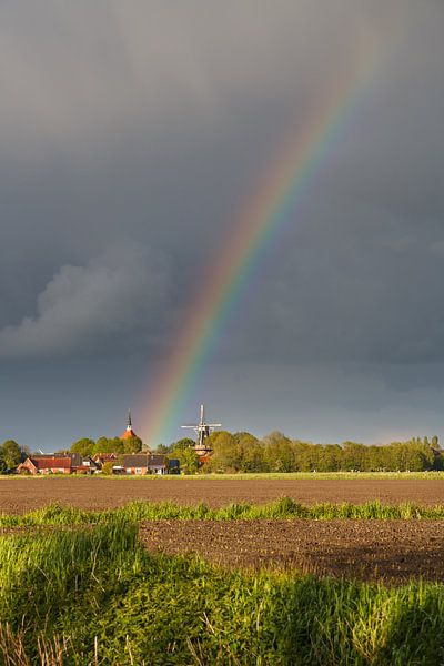 Rainbow over East Friesland by Rolf Pötsch