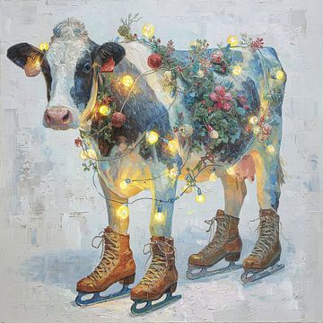 Lumières de vache | Vache de Noël
