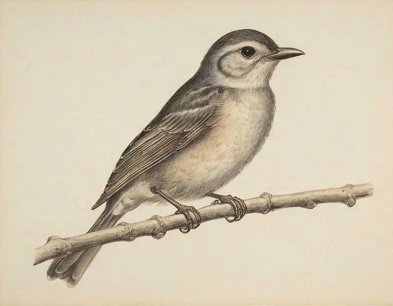 Oiseau sur une branche par Timba Art