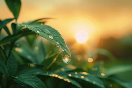 Morgentau in der Dämmerung - Naturfotografie für Ihr Zuhause von Poster Art Shop