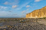 Kliffen van de Normandische Kust in Normandie, Frankrijk, tijdens de eb en zonsondergang van Patrick Verhoef thumbnail