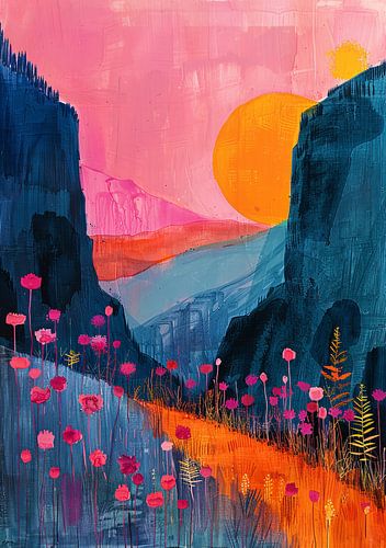 Maan Landschap Natuur Bergen Expressionisme nr. 4