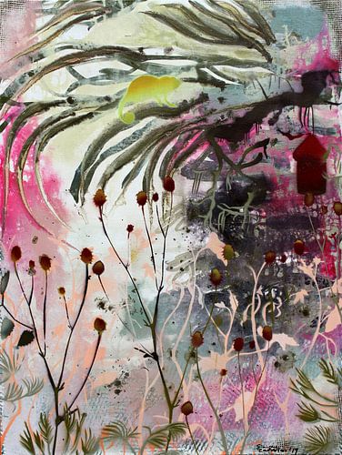 Chamäleon mit Vogelhaus