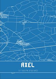 Blueprint | Map | Axel (Zeeland) by Prints of Place