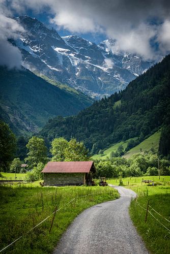 Stechelberg barn in landscape