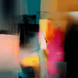 Abstract in warme kleuren van Studio Allee